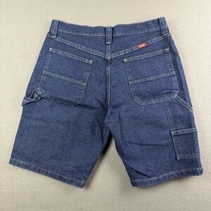 Wrangler Carpenter Jean‎ Shorts Men's Size 32 Blue JORTS EUC 10" Inseam